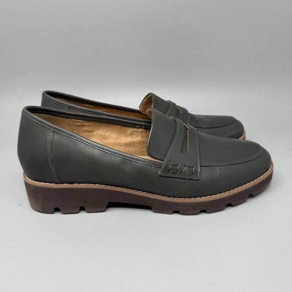 Vionic Shoes - Vionic Cheryl II Womens Penny Loafers Sz 10 W Comfort Black Nappa Leather Shoes